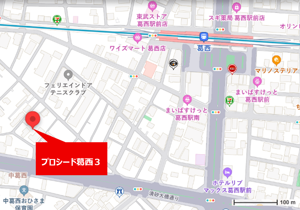 プロシード葛西3 周辺地図